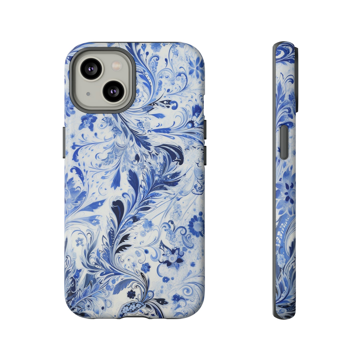 Silver Blue Paisley - Tough Cases