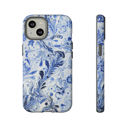 Silver Blue Paisley - Tough Cases