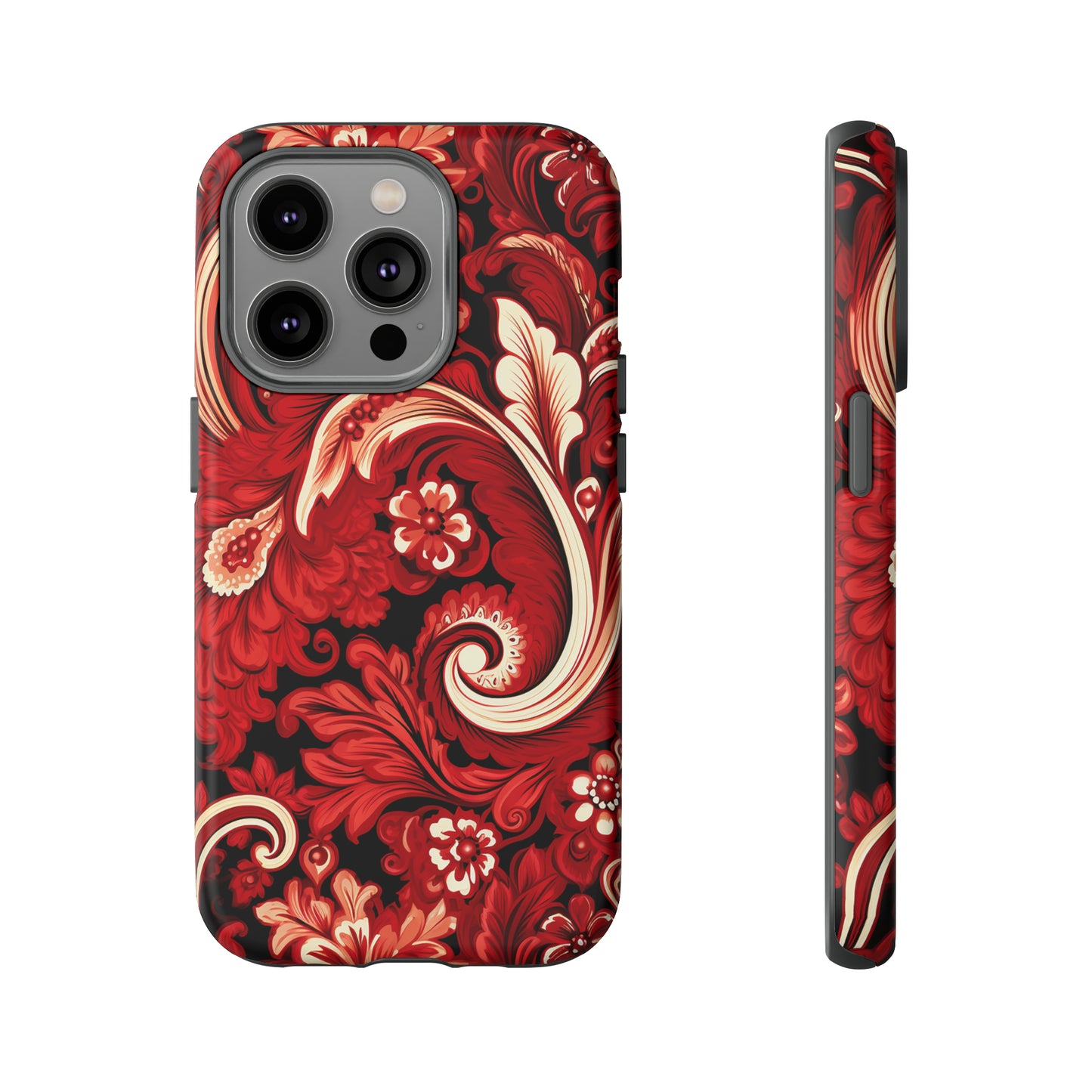 Cherry Red Paisley - Tough Cases