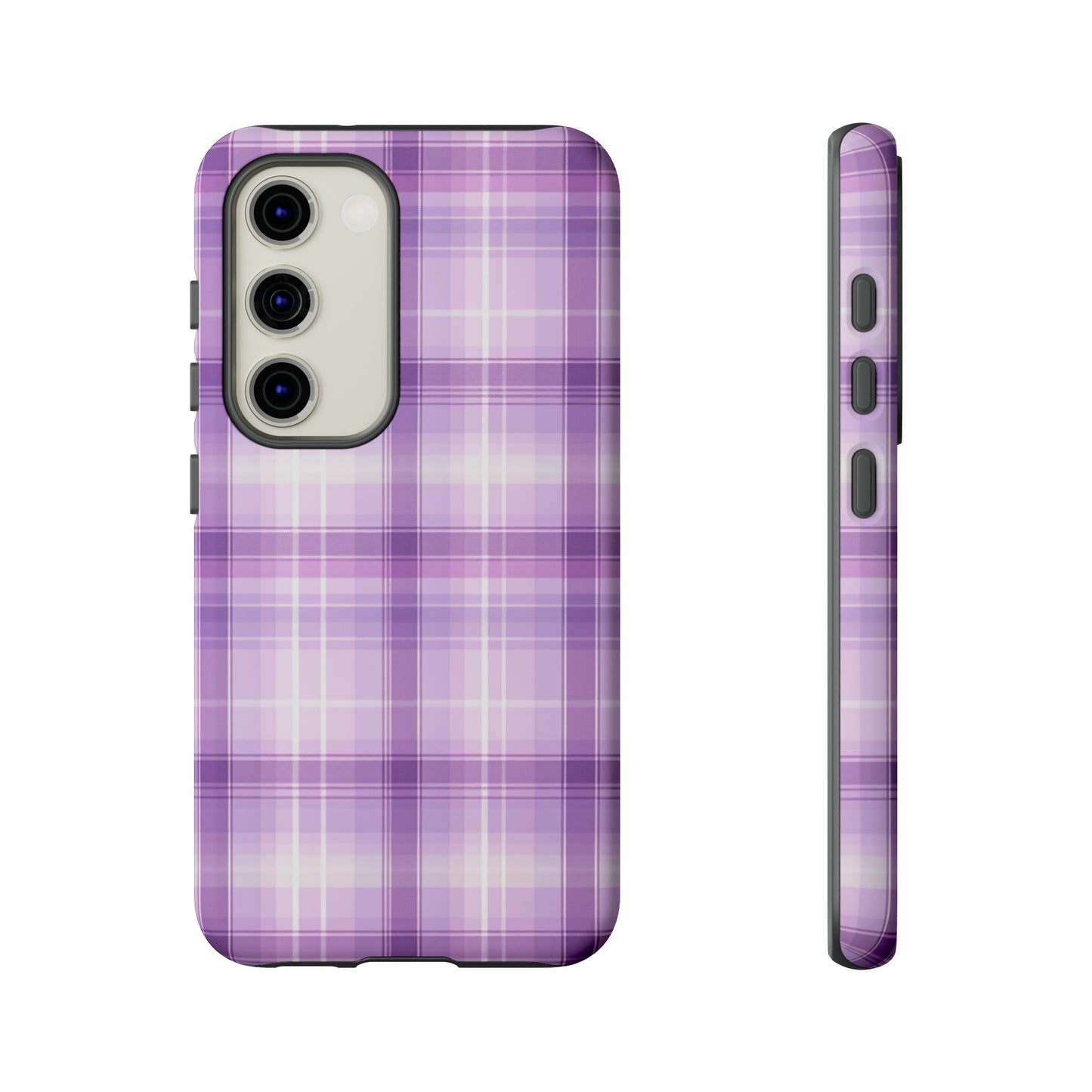 Pastel Lilac Tartan - Tough Cases