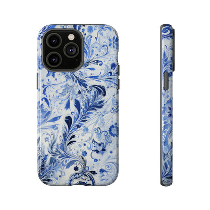 Silver Blue Paisley - Tough Cases