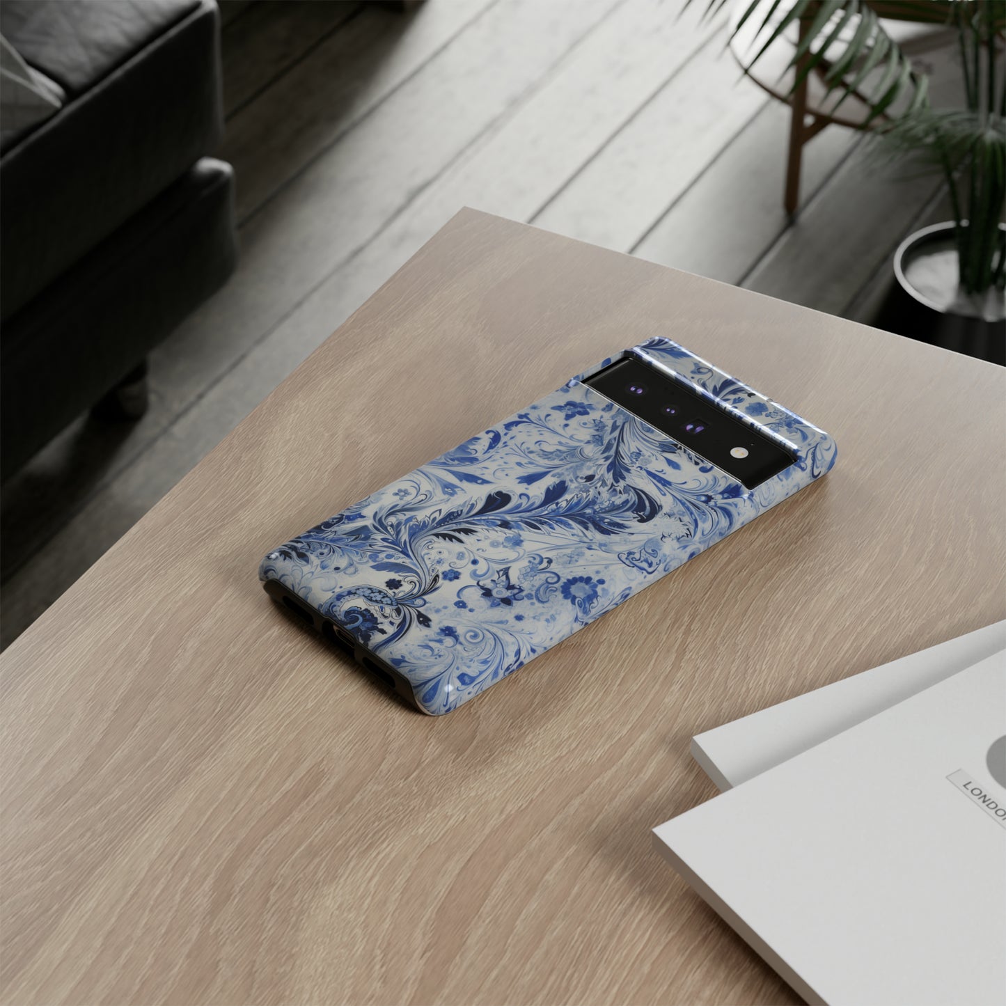 Silver Blue Paisley - Tough Cases