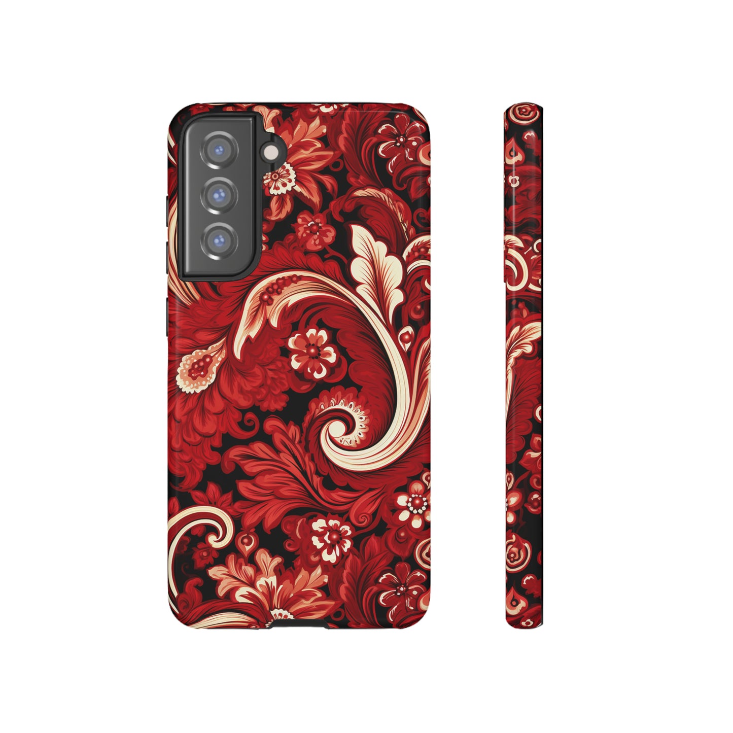 Cherry Red Paisley - Tough Cases