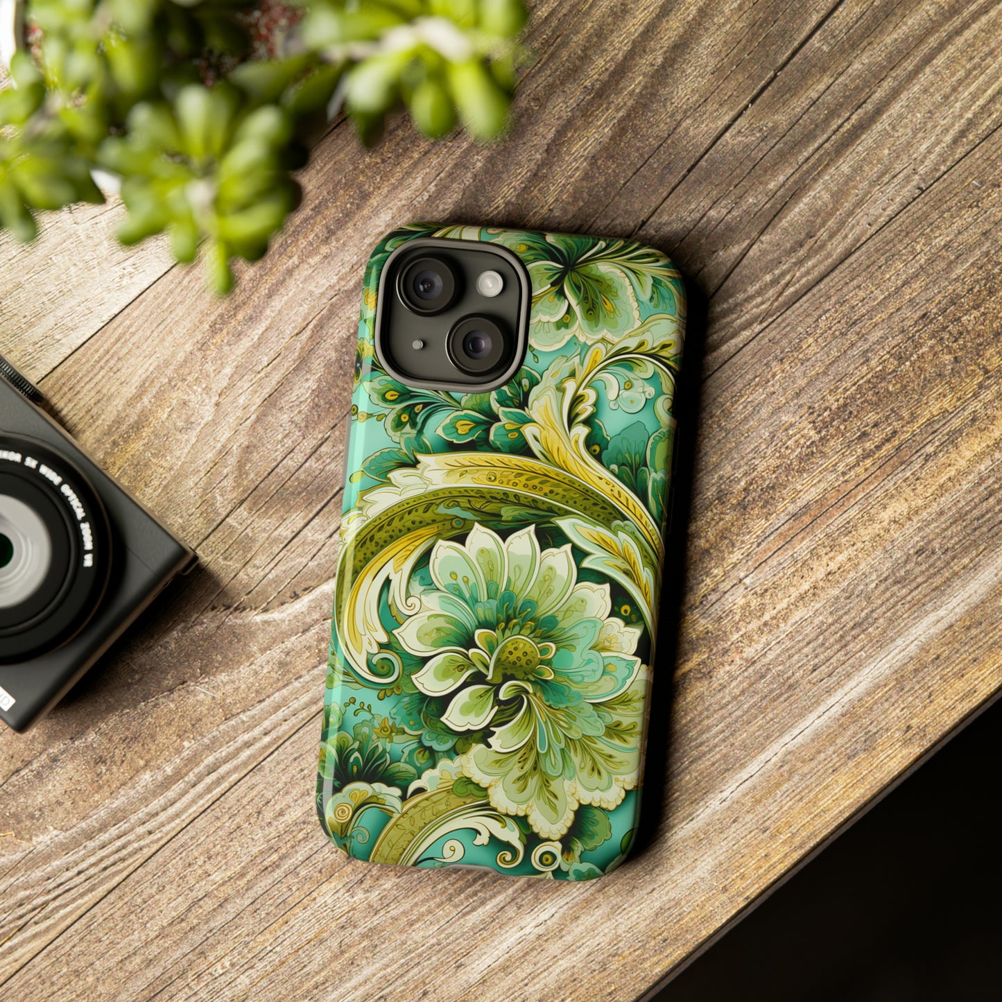 Pistachio with Gold Paisley - Tough Cases