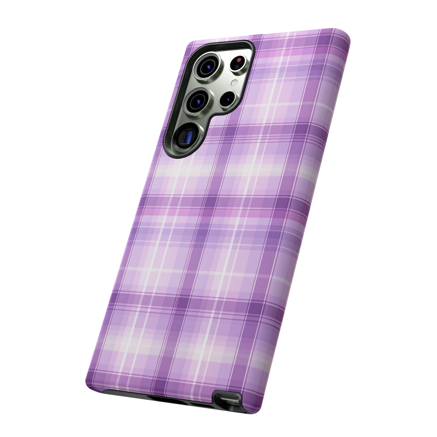 Pastel Lilac Tartan - Tough Cases