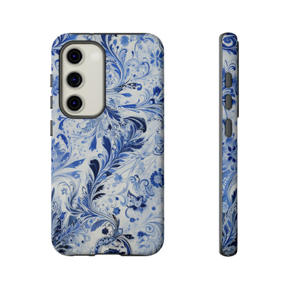 Silver Blue Paisley - Tough Cases