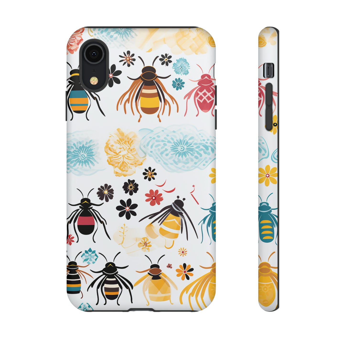 Colourful Bees and Flowers - Tough Cases