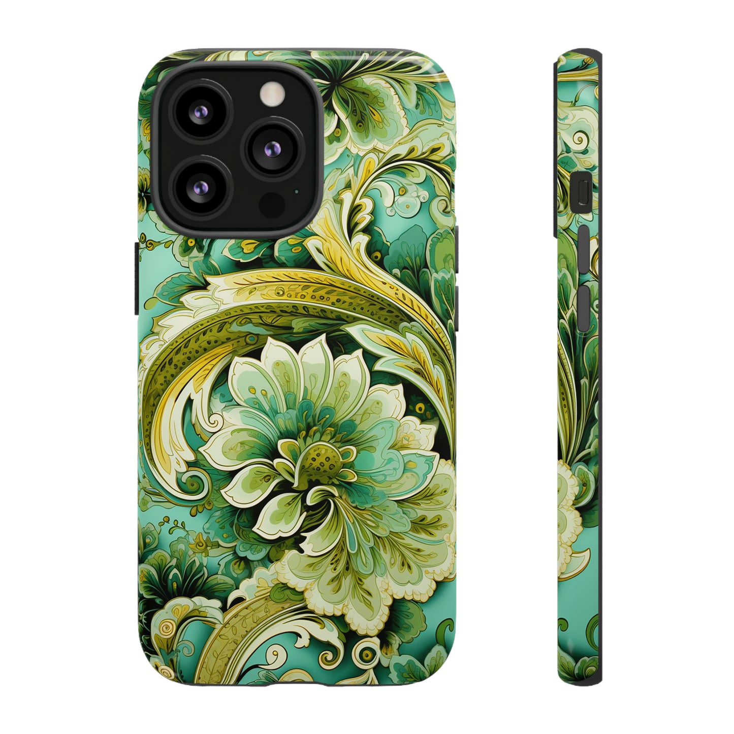 Pistachio with Gold Paisley - Tough Cases