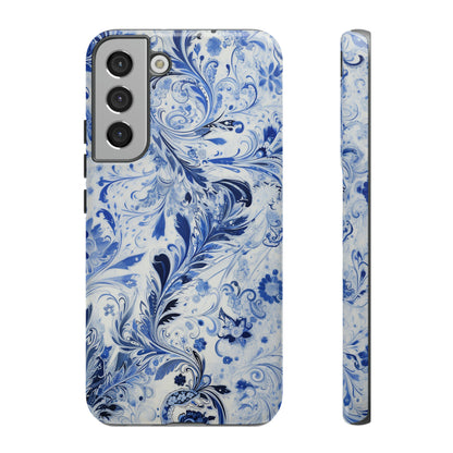 Silver Blue Paisley - Tough Cases