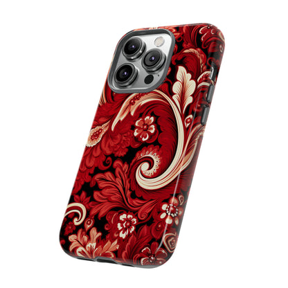 Cherry Red Paisley - Tough Cases