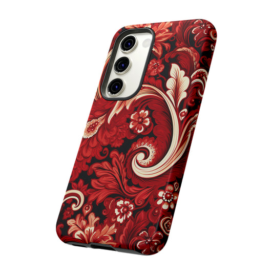 Cherry Red Paisley - Tough Cases
