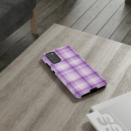 Pastel Lilac Tartan - Tough Cases