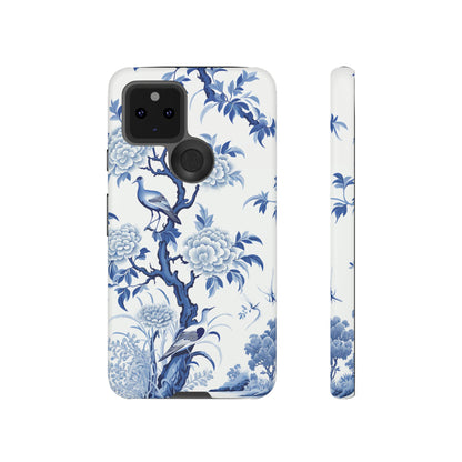 Birds in the wood - Royal Blue Toile Pattern - Tough Cases