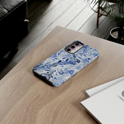 Silver Blue Paisley - Tough Cases