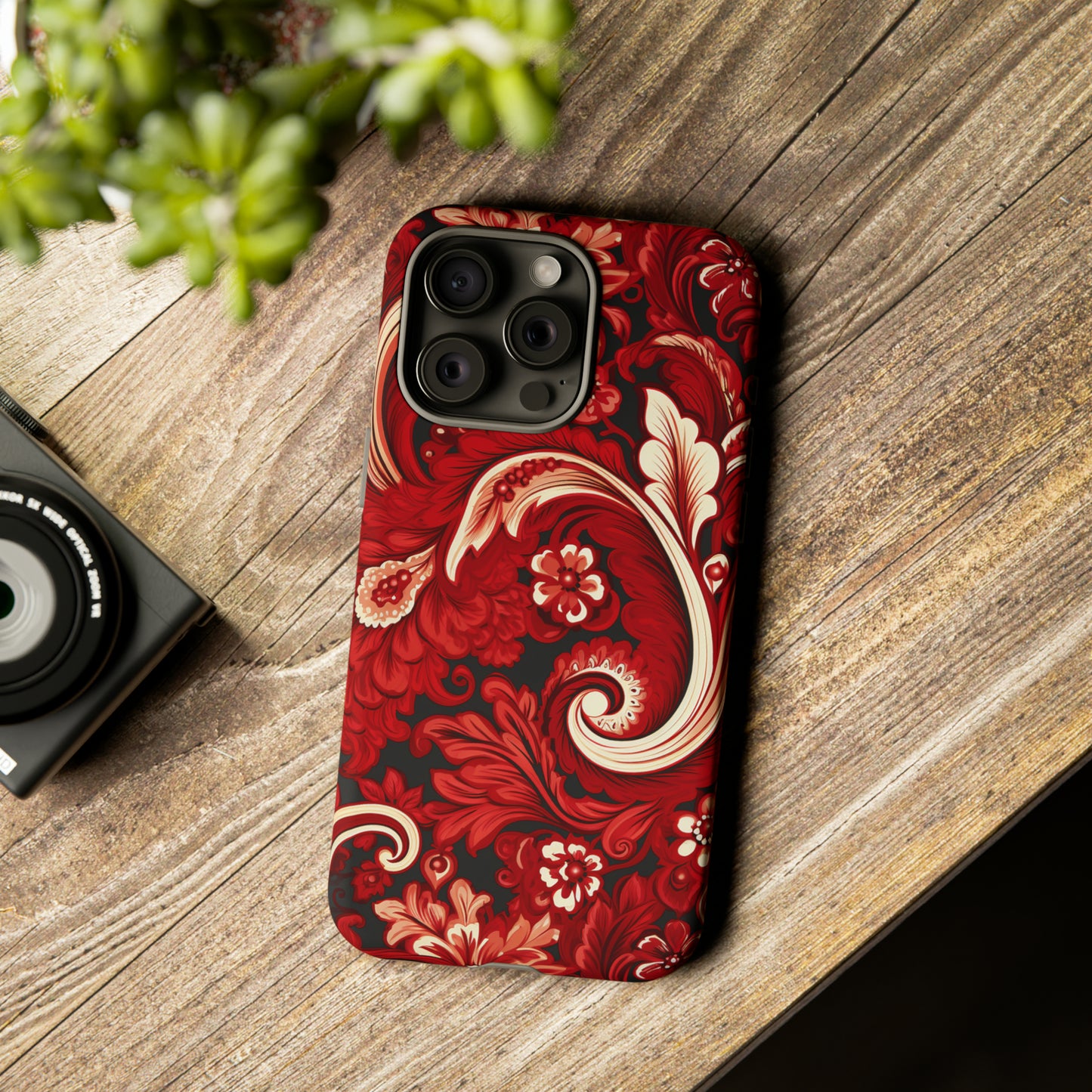 Cherry Red Paisley - Tough Cases