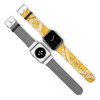 Apple Watch Strap - Yellow Paisley