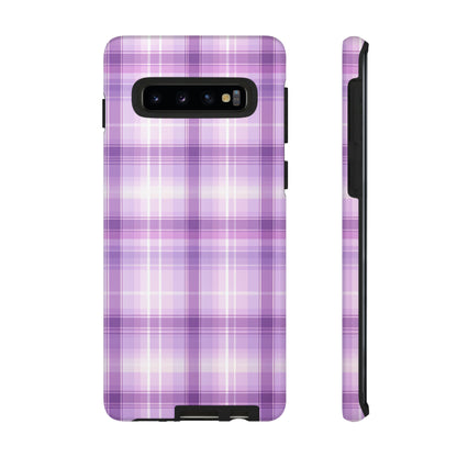 Pastel Lilac Tartan - Tough Cases