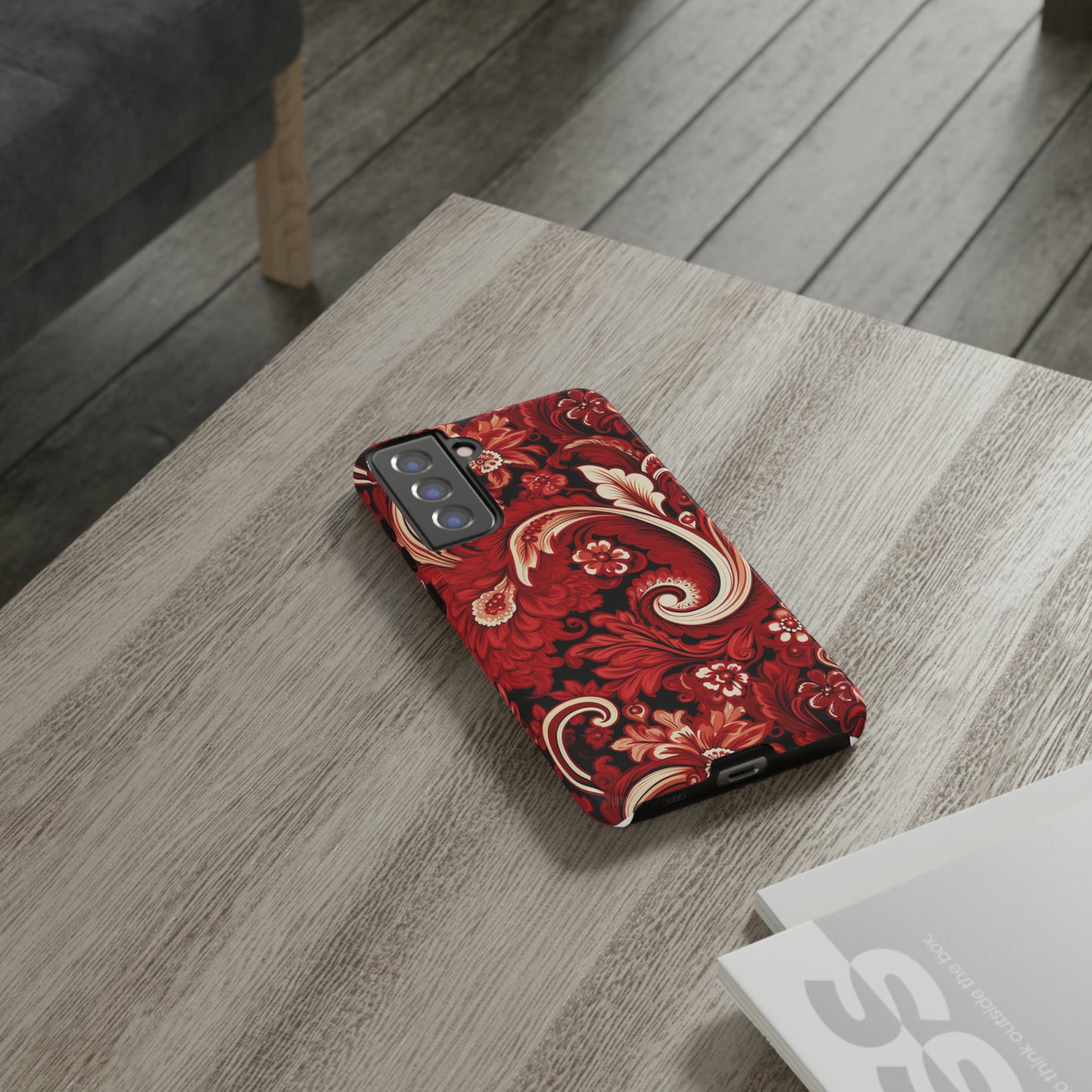 Cherry Red Paisley - Tough Cases