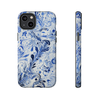 Silver Blue Paisley - Tough Cases