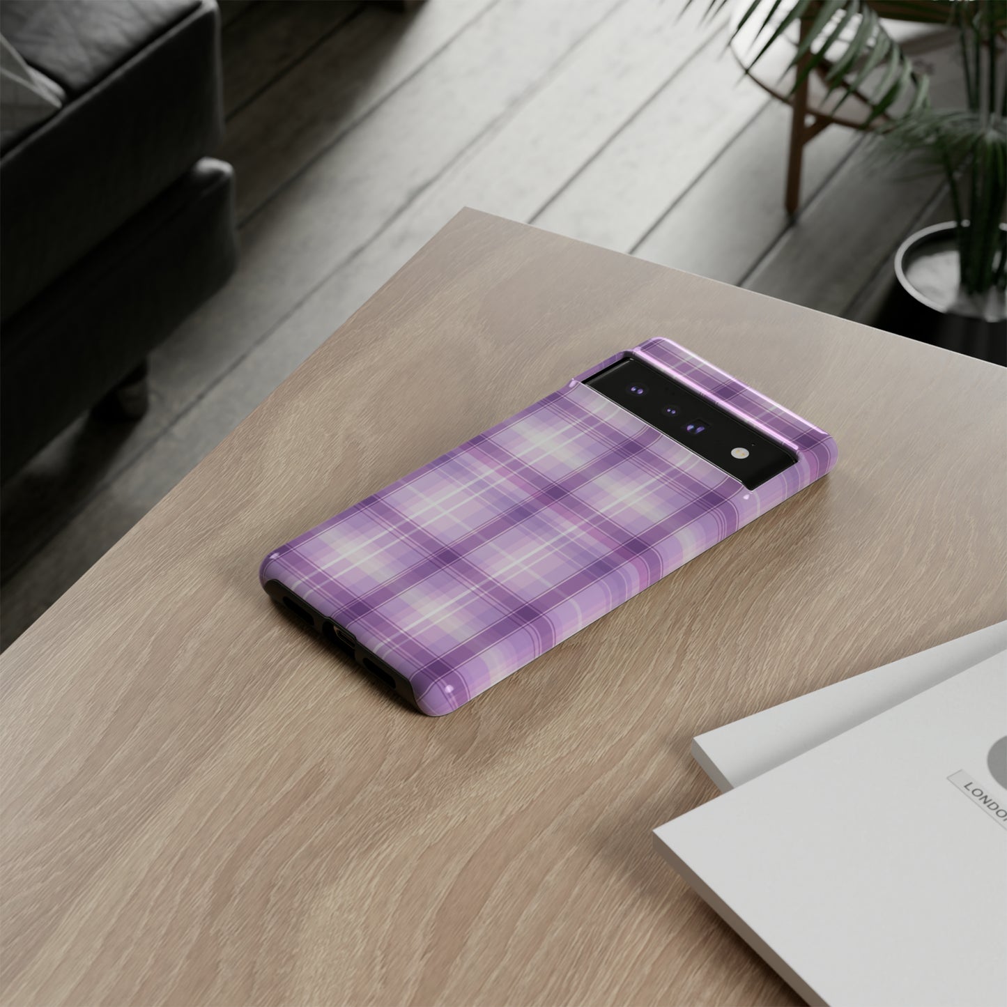 Pastel Lilac Tartan - Tough Cases