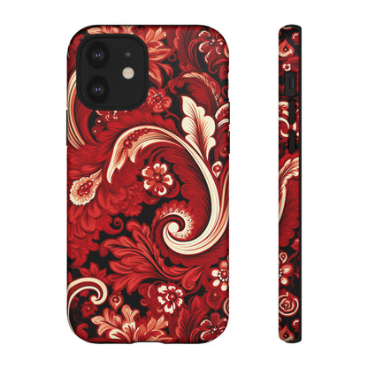 Cherry Red Paisley - Tough Cases