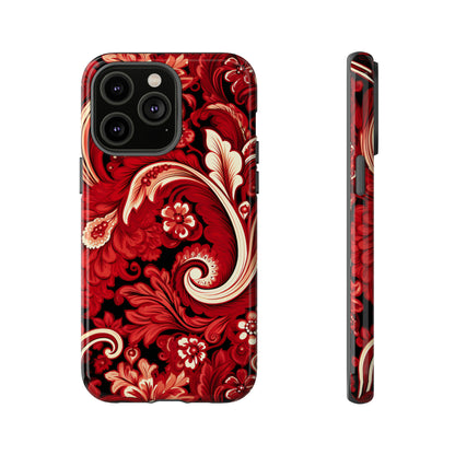 Cherry Red Paisley - Tough Cases