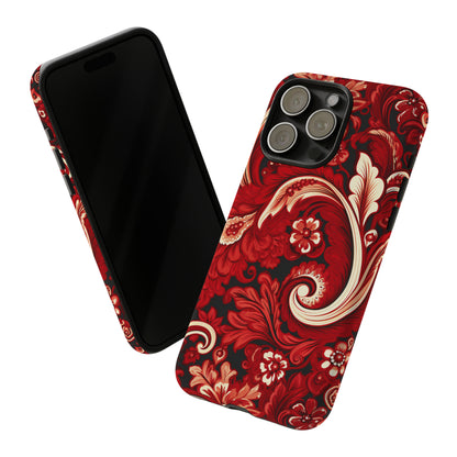 Cherry Red Paisley - Tough Cases