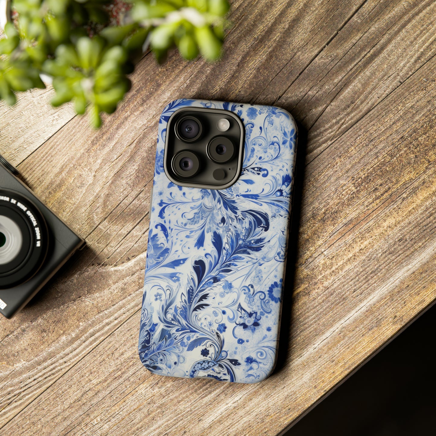 Silver Blue Paisley - Tough Cases