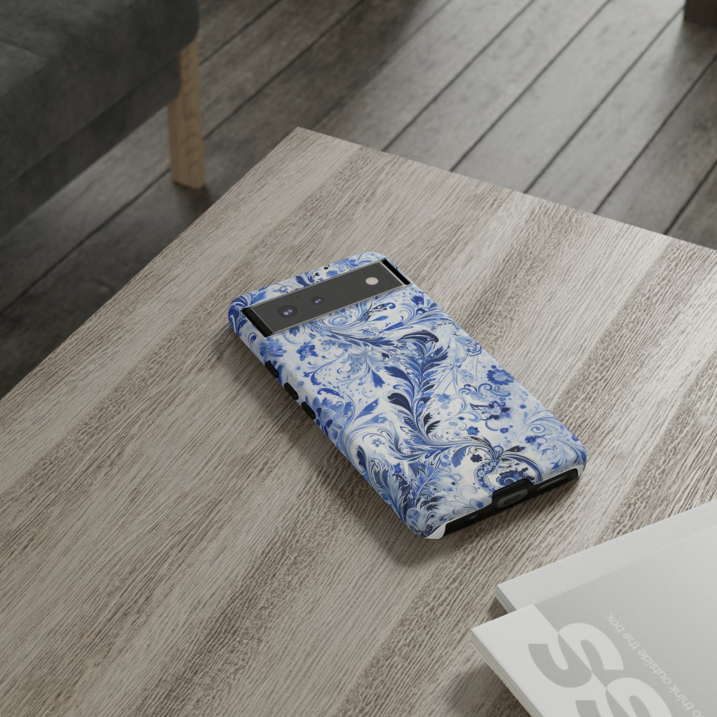 Silver Blue Paisley - Tough Cases