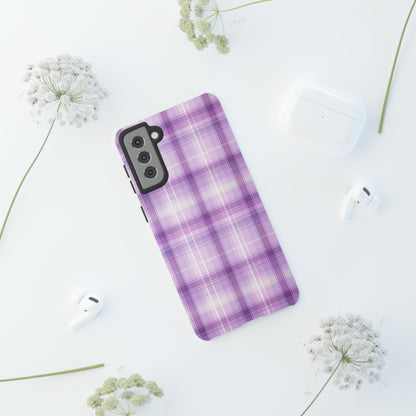 Pastel Lilac Tartan - Tough Cases