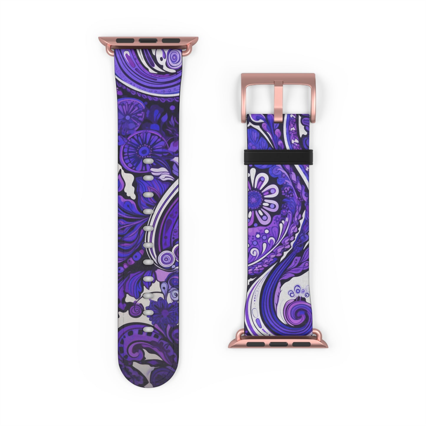 Apple Watch Strap - Purple Paisley