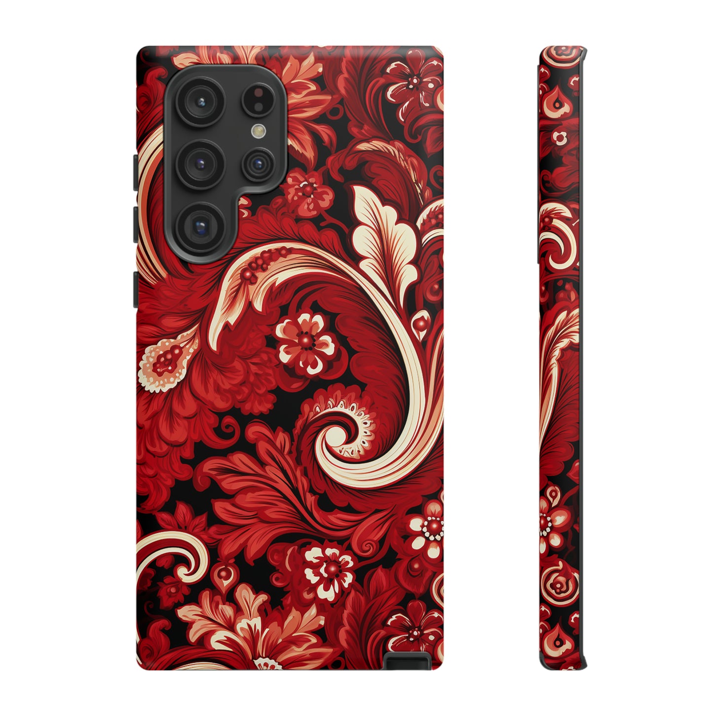 Cherry Red Paisley - Tough Cases