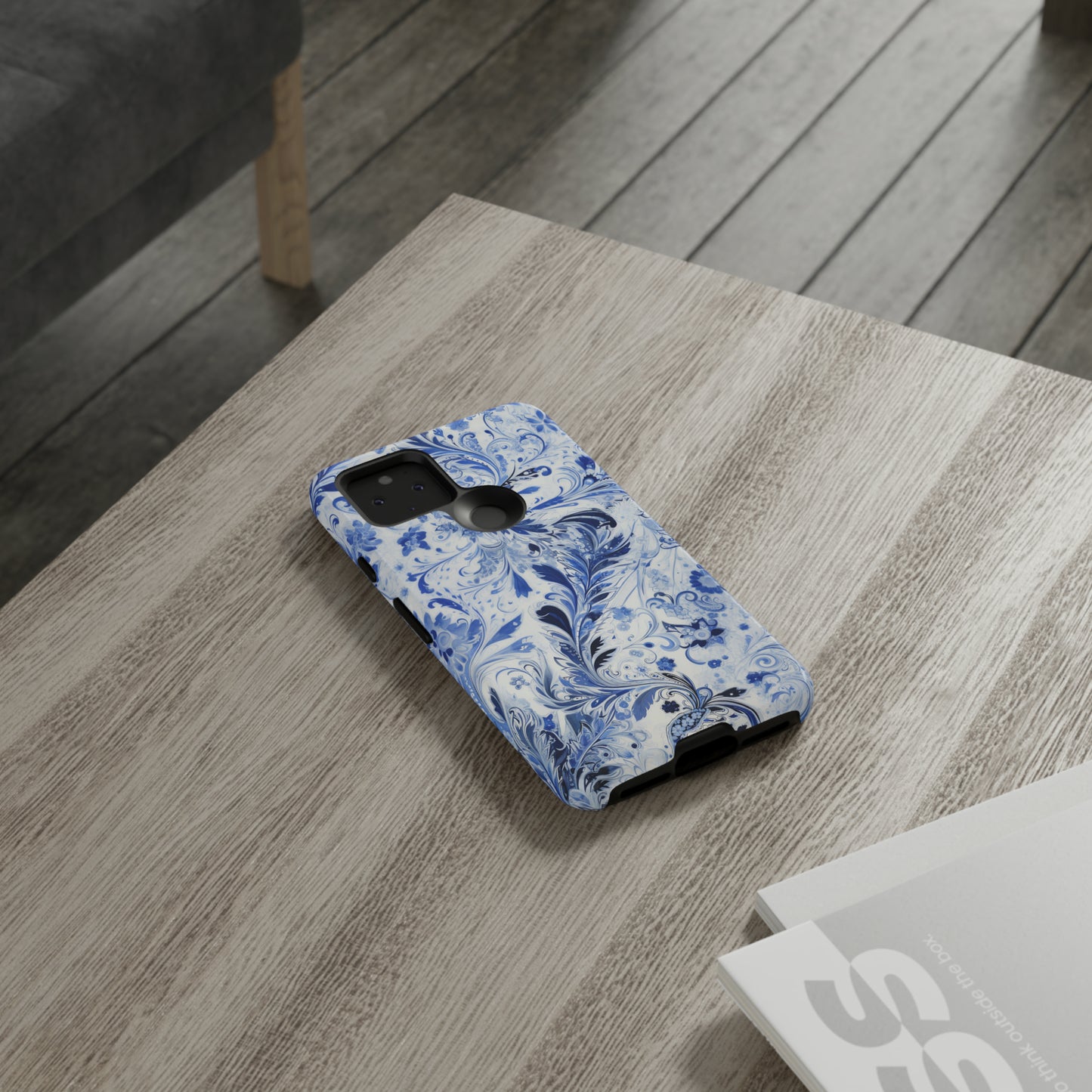 Silver Blue Paisley - Tough Cases