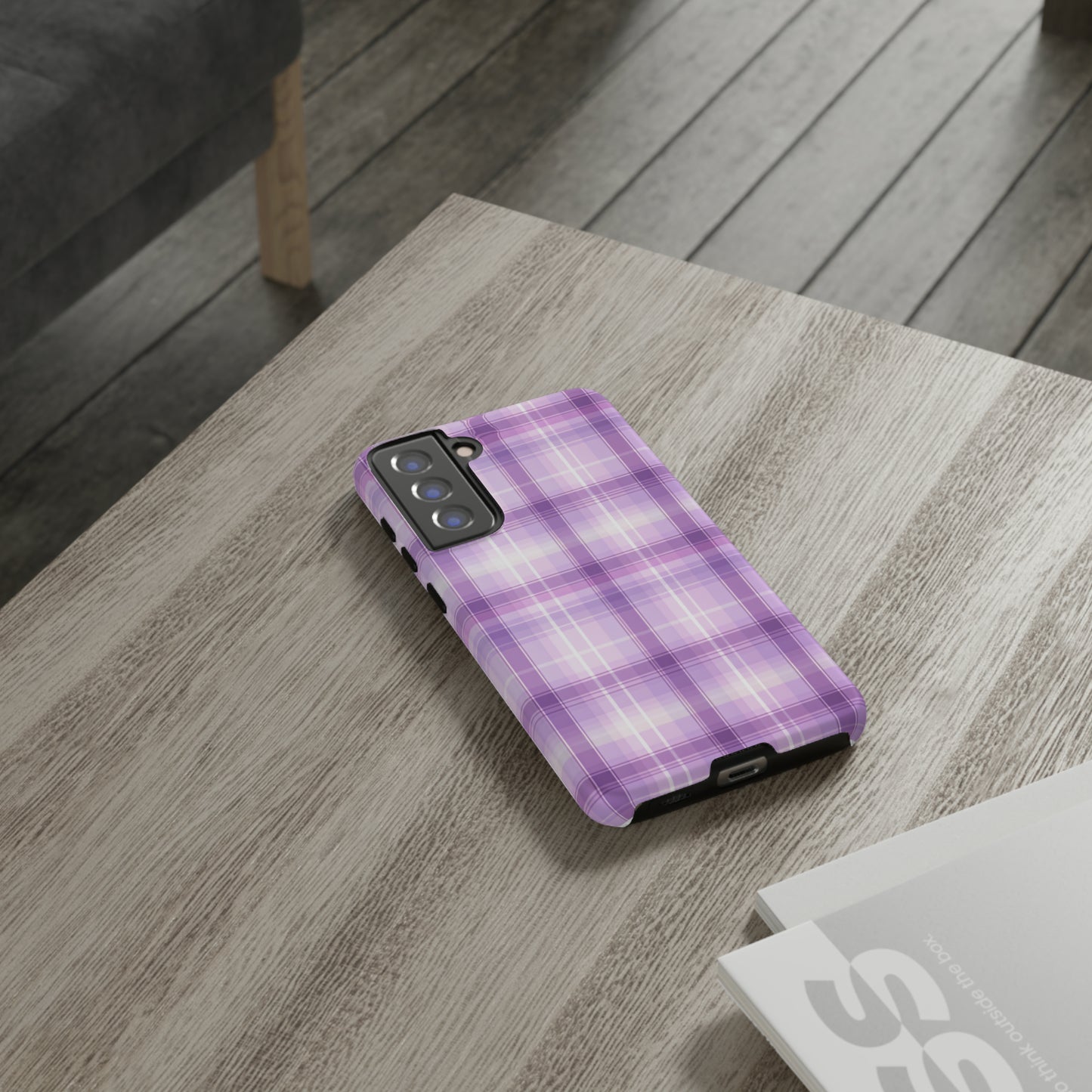 Pastel Lilac Tartan - Tough Cases