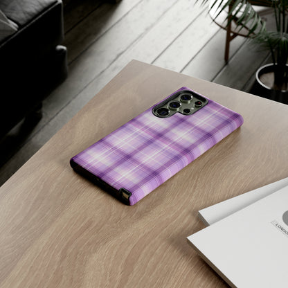 Pastel Lilac Tartan - Tough Cases