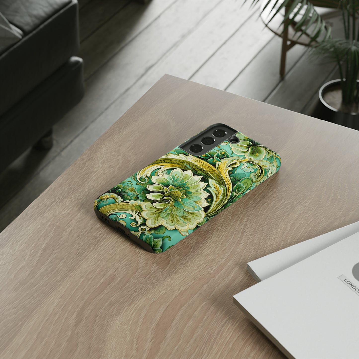 Pistachio with Gold Paisley - Tough Cases