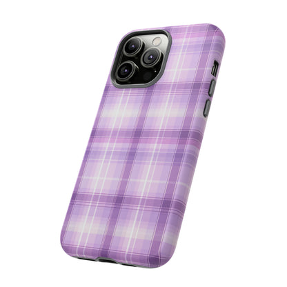 Pastel Lilac Tartan - Tough Cases