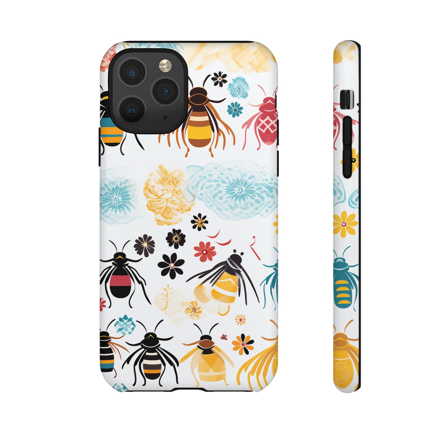 Colourful Bees and Flowers - Tough Cases