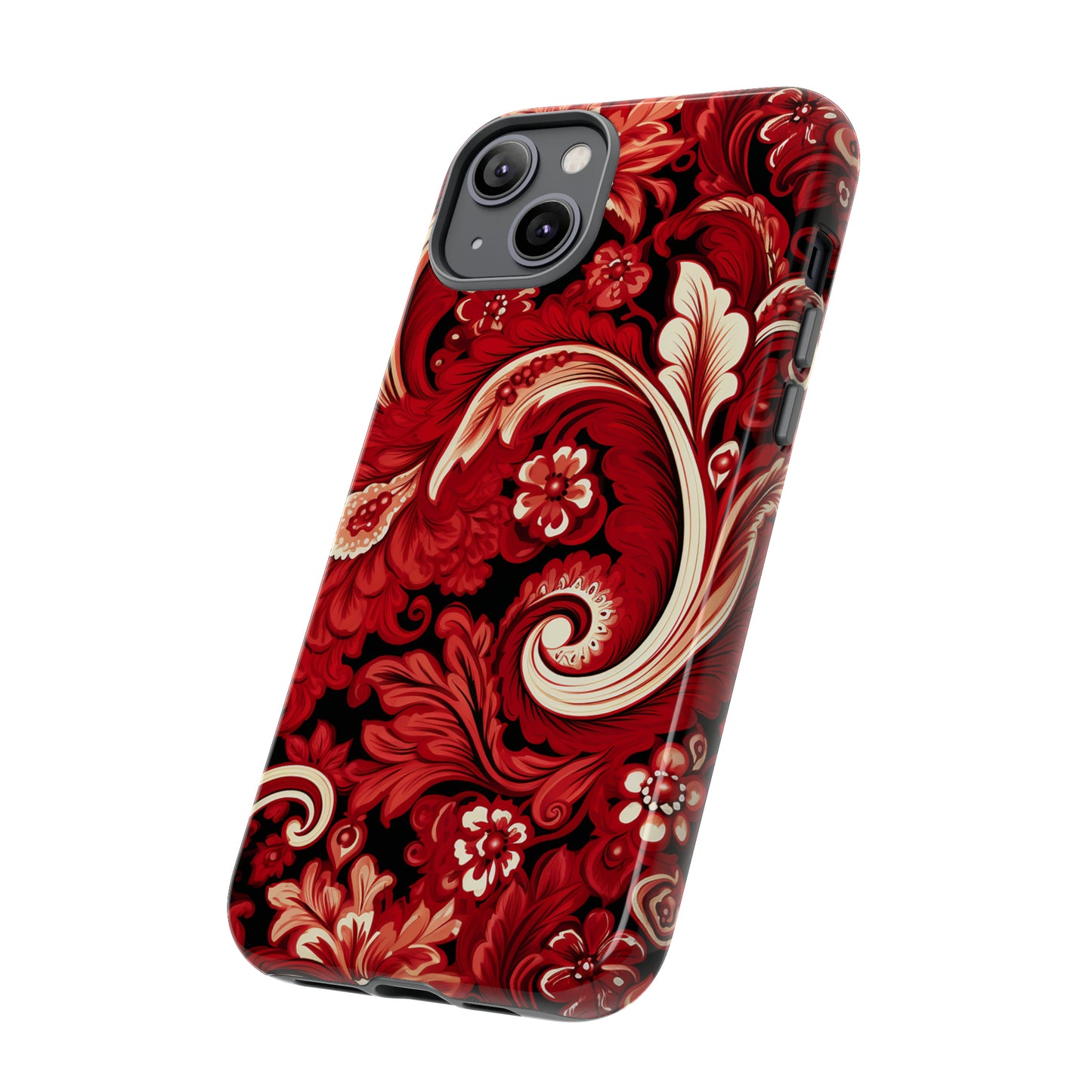 Cherry Red Paisley - Tough Cases