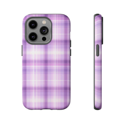 Pastel Lilac Tartan - Tough Cases