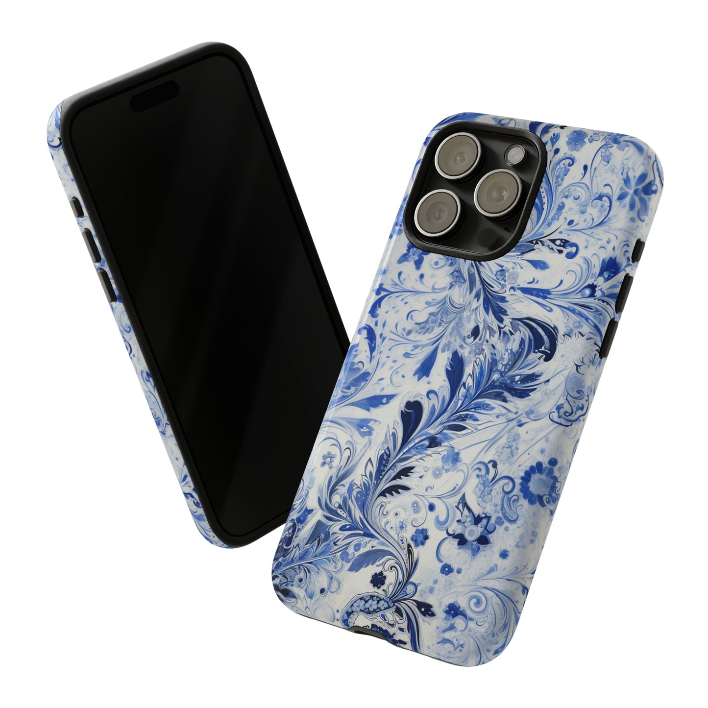 Silver Blue Paisley - Tough Cases