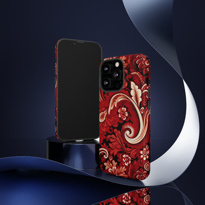 Cherry Red Paisley - Tough Cases