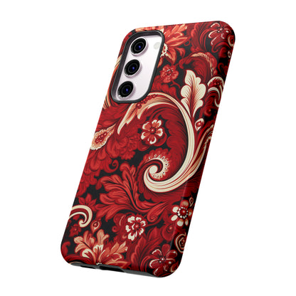 Cherry Red Paisley - Tough Cases