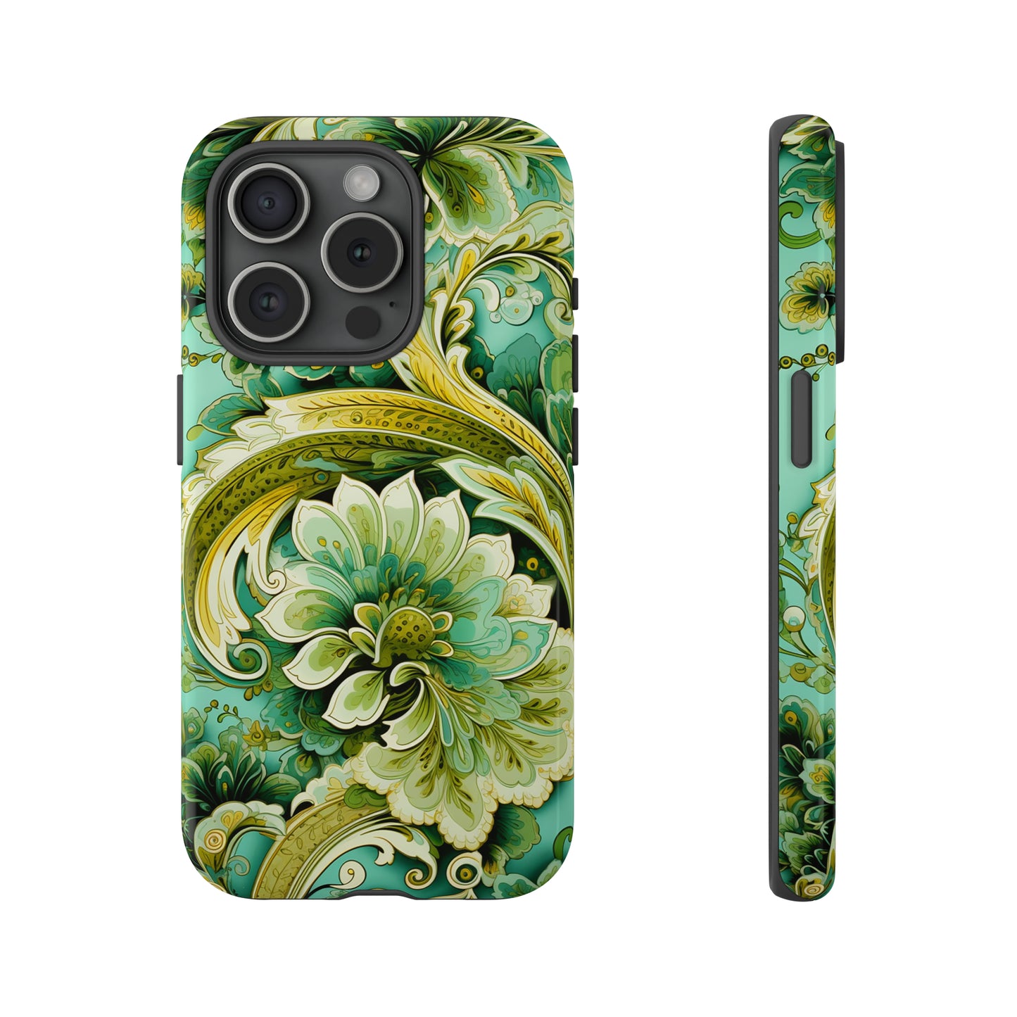 Pistachio with Gold Paisley - Tough Cases