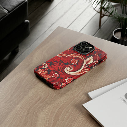 Cherry Red Paisley - Tough Cases