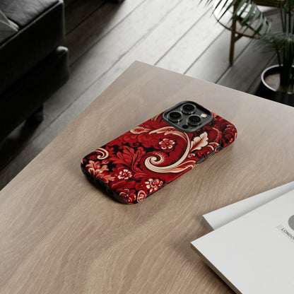 Cherry Red Paisley - Tough Cases