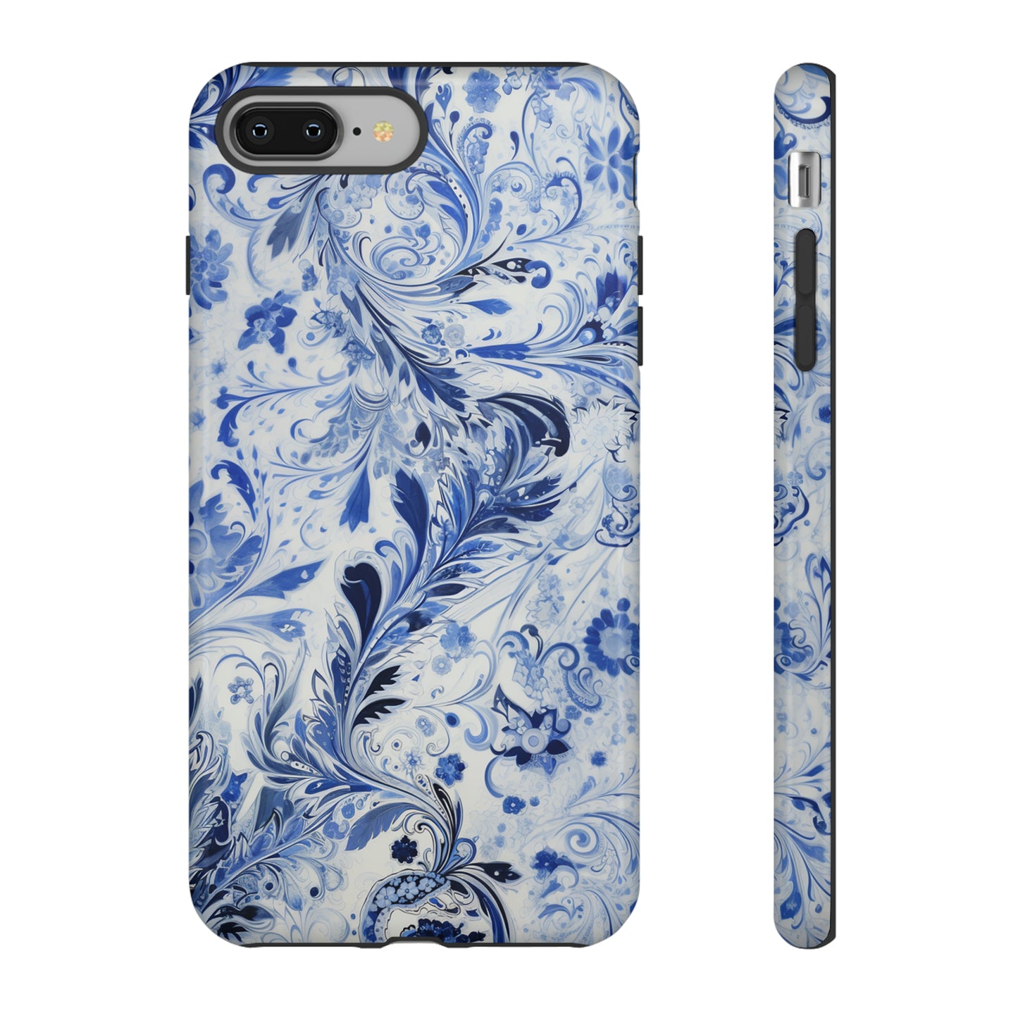 Silver Blue Paisley - Tough Cases