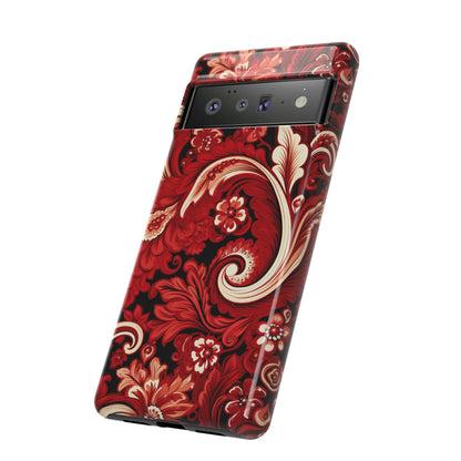 Cherry Red Paisley - Tough Cases