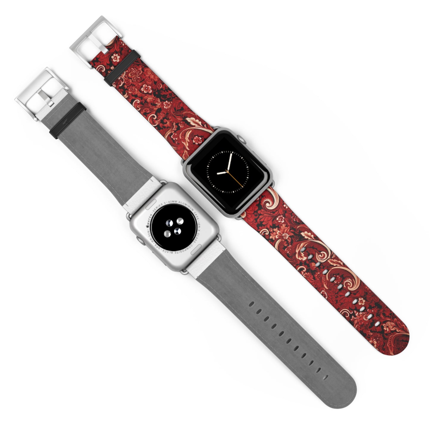 Apple Watch Strap - Cherry Red Paisley