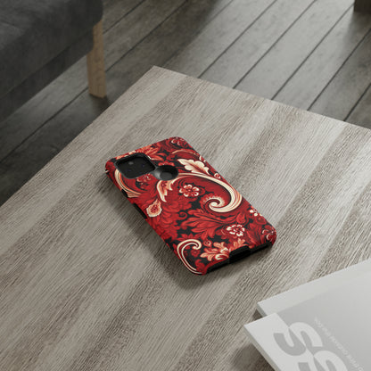 Cherry Red Paisley - Tough Cases